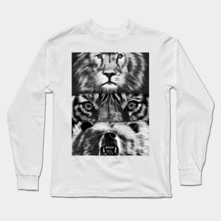 Lions, Tigers, and Bears Inktober Day 16 "Wild" Long Sleeve T-Shirt